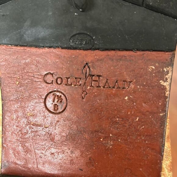 Cole Haan beige brown leather rustic slip on sandals size 7.5 - Picture 4 of 6